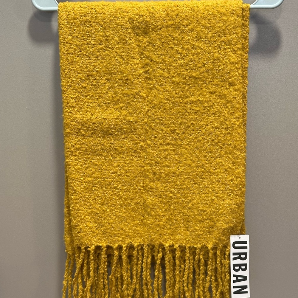 Urban Outfitters Mustard Yellow Throw Blanket